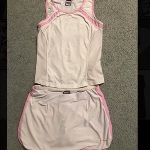 Nike White and pink tennis outfit